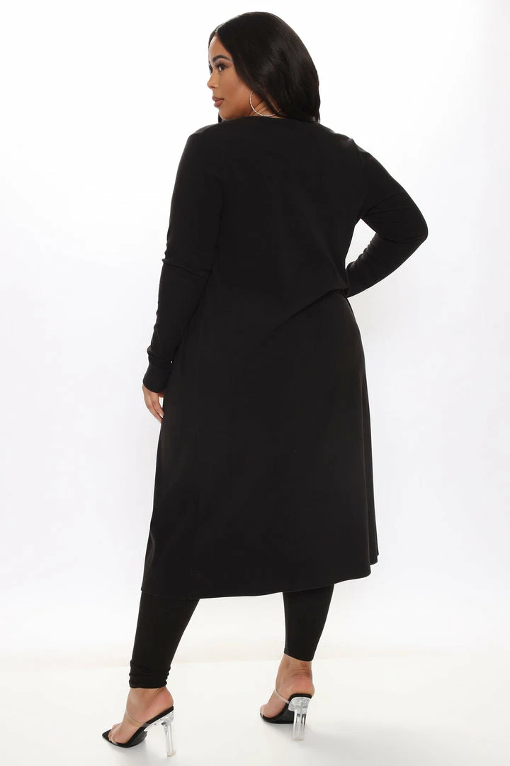 Fashion Nova Movin' On Ribbed 3 Piece Legging Set - Black Legging Sets