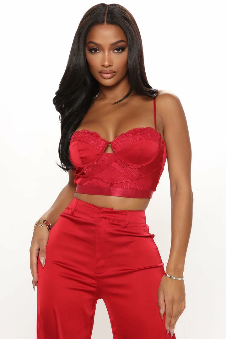 Fashion Nova Wide Leg Sets In Your Dreams Pant Set - Burgundy