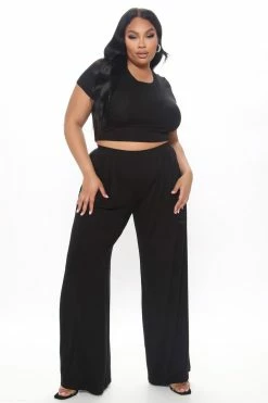 Fashion Nova Chosen One Pant Set - Black