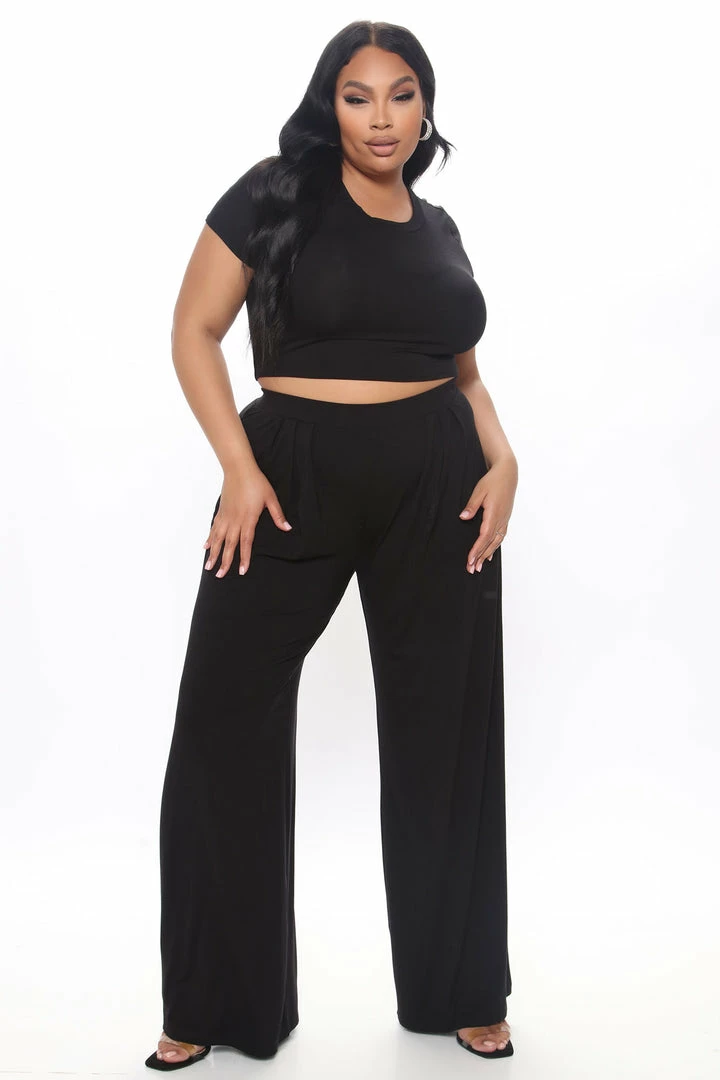 Fashion Nova Chosen One Pant Set - Black