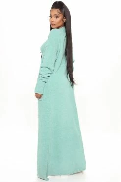 Fashion Nova Legging Sets Keep Me Cozy Fuzzy 3 Piece Legging Set - Sage