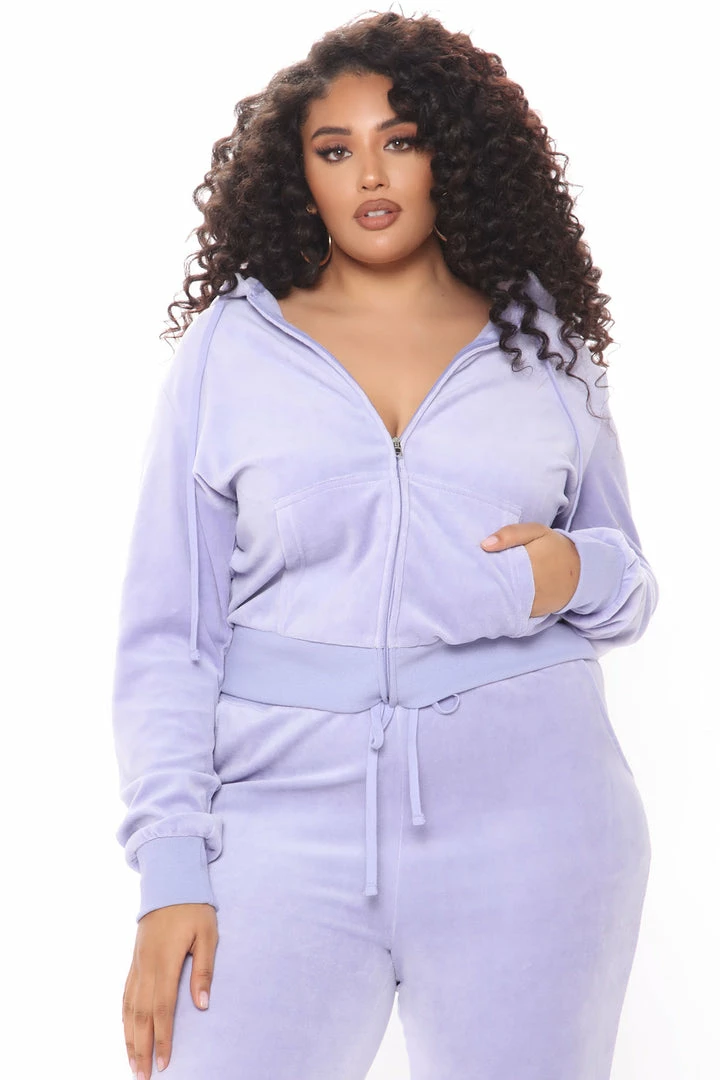 Fashion Nova The Original Trendsetter Goddess Velour Set - Lavender