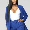 Fashion Nova Matching Separates The Celine Blazer - Royal