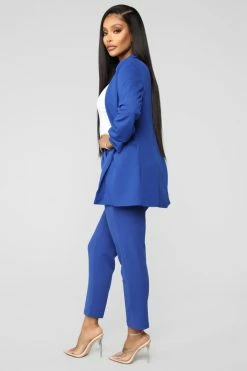 Fashion Nova Matching Separates The Celine Blazer - Royal
