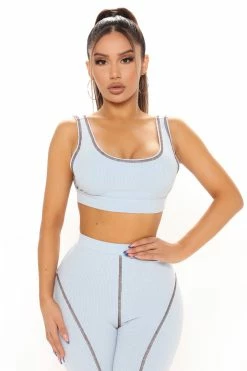 Fashion Nova Legging Sets Had Me At Hello Legging Set - Light Blue