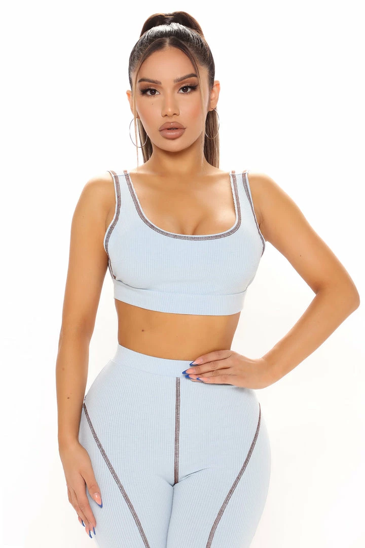 Fashion Nova Legging Sets Had Me At Hello Legging Set - Light Blue