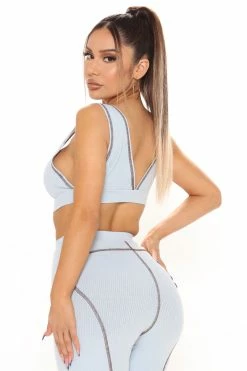 Fashion Nova Legging Sets Had Me At Hello Legging Set - Light Blue