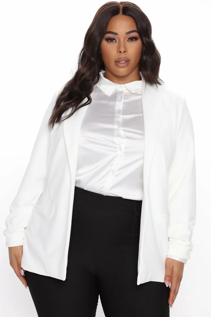 Fashion Nova The Celine Blazer - Ivory Matching Separates