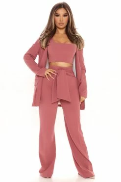 Fashion Nova Matching Separates Sasha Open Front Blazer - Mauve