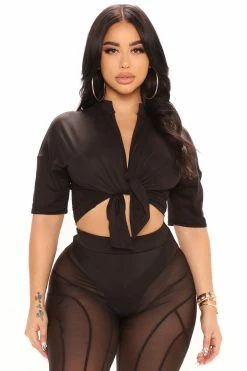 Fashion Nova Legging Sets Good And Plenty Mesh Legging Set 31 - Black