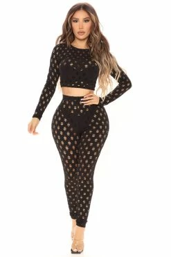 Fashion Nova Enough Play Bestie Legging Set - Black