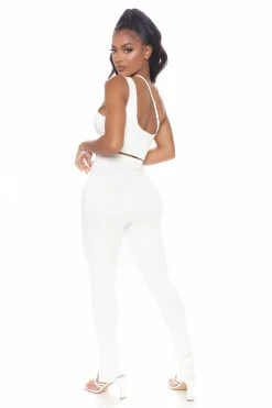 Fashion Nova More About Me Pant Set - Off White