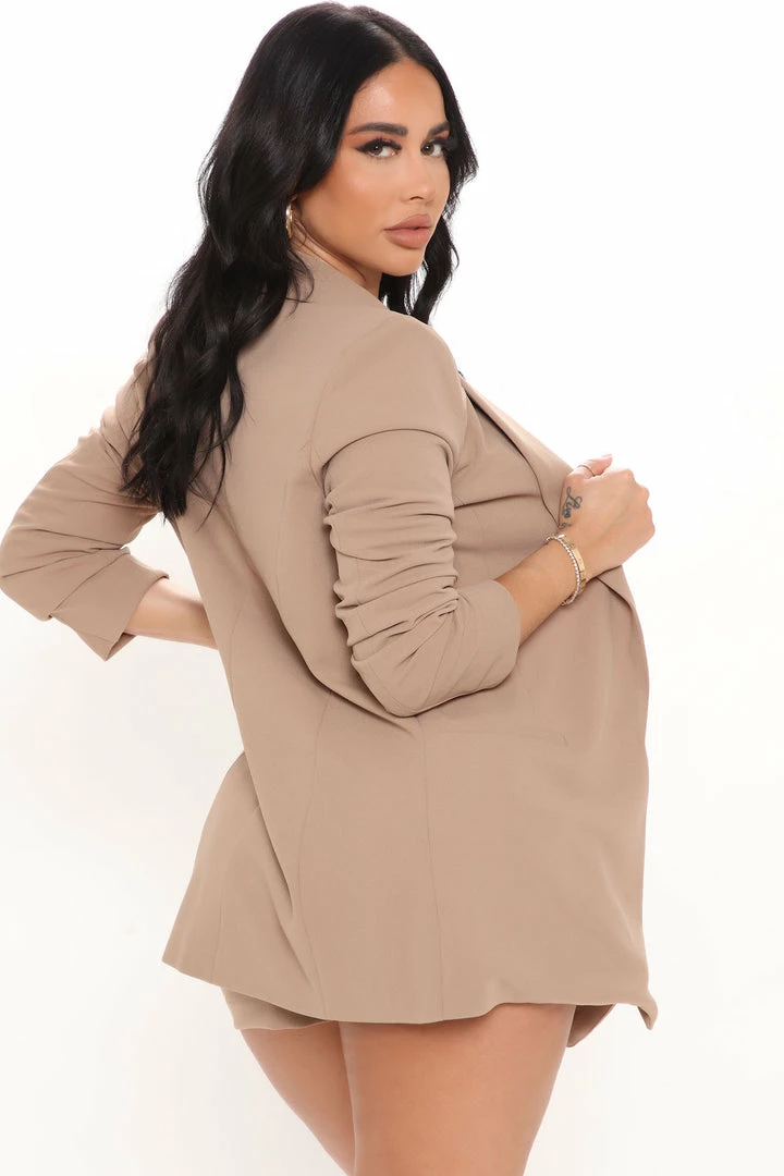 Fashion Nova The Celine Blazer - Taupe Matching Separates