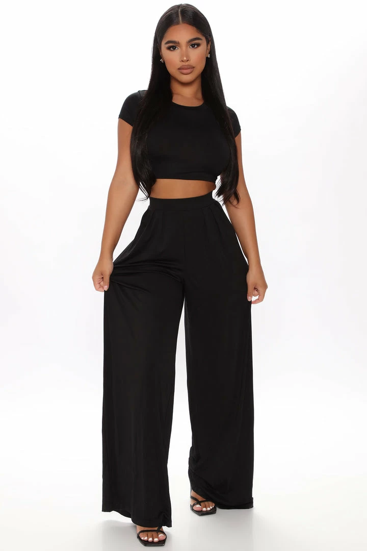 Fashion Nova Chosen One Pant Set - Black