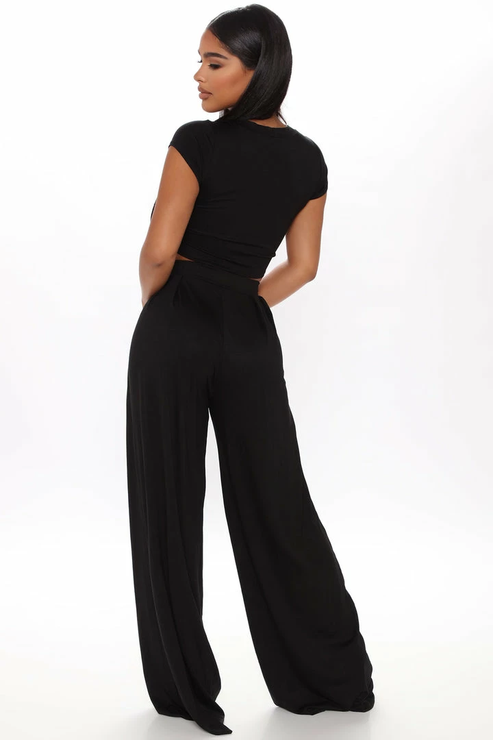 Fashion Nova Chosen One Pant Set - Black