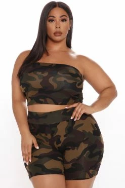 Fashion Nova Command Attention Biker Short Set - Camouflage Biker Short Sets