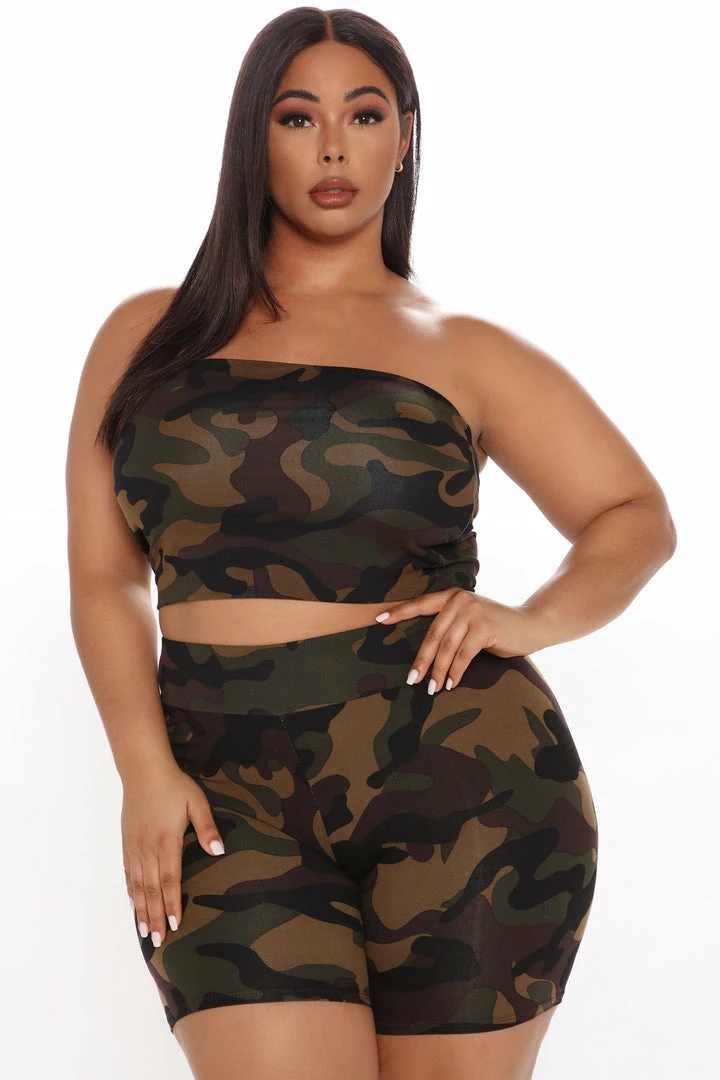Fashion Nova Command Attention Biker Short Set - Camouflage Biker Short Sets