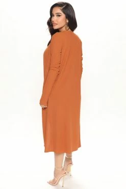 Fashion Nova Sunday Blessings Biker Short Matching Set - Cognac Biker Short Sets