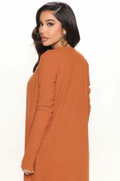 Fashion Nova Sunday Blessings Biker Short Matching Set - Cognac Biker Short Sets