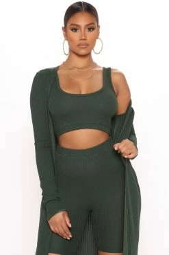 Fashion Nova Sunday Blessings Biker Short Matching Set - Hunter Biker Short Sets