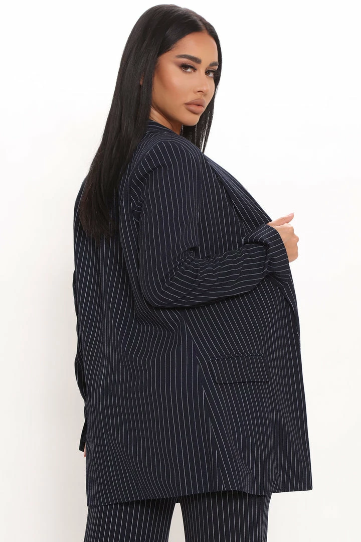 Fashion Nova Matching Separates Dahlia Blazer - Navy/combo