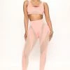 Fashion Nova Mesh Desires Pant Set - Pink Legging Sets