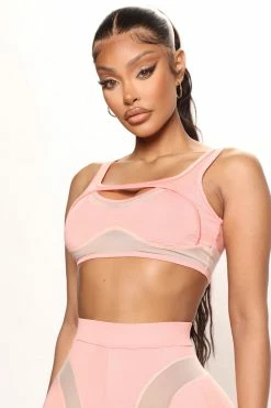 Fashion Nova Mesh Desires Pant Set - Pink Legging Sets