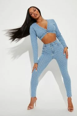 Fashion Nova Matching Separates Best Wishes Denim Jacket - Light Wash