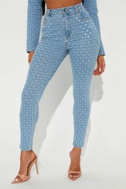 Fashion Nova Best Wishes Skinny Jeans - Light Wash Matching Separates