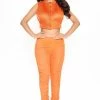 Fashion Nova Feeling Risky Legging Set - Orange Legging Sets