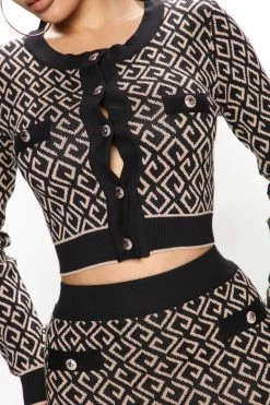 Fashion Nova Sweater Sets Lily Skirt Set - Black/combo