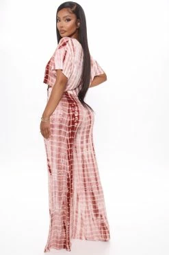 Fashion Nova More Freedom Pant Set - Rust Wide Leg Sets