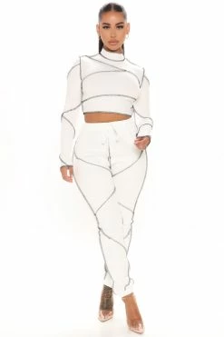 Fashion Nova Mutual Feelings Jogger Set - White
