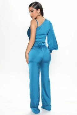 Fashion Nova Obsessed With You Pant Set - Teal