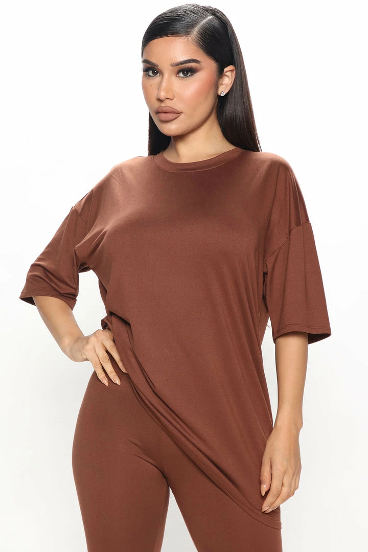 Fashion Nova Legging Sets Weekend Vibes Legging Set - Brown