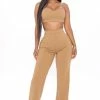 Fashion Nova Cassie Pant Set - Camel