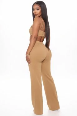Fashion Nova Cassie Pant Set - Camel