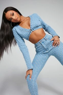 Fashion Nova Best Wishes Skinny Jeans - Light Wash Matching Separates