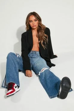 Fashion Nova Here For It 3 Piece Pant Set 33 - Black Wide Leg Sets