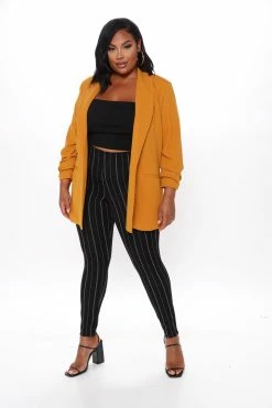 Fashion Nova Matching Separates The Celine Blazer - Mustard