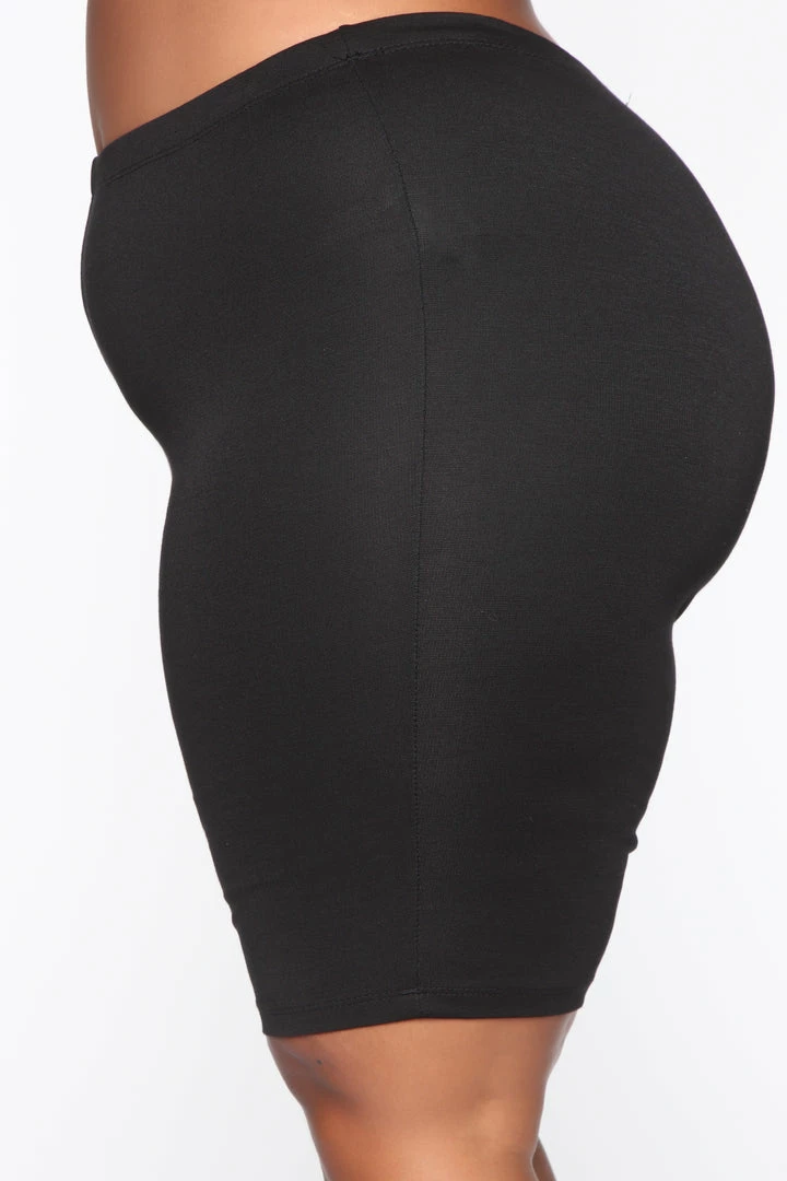 Fashion Nova Bondoc Biker Short Set - Black