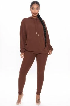 Fashion Nova Ava Legging Set - Brown Legging Sets