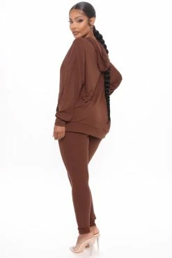 Fashion Nova Ava Legging Set - Brown Legging Sets