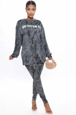 Fashion Nova Legging Sets Chillin Legging Set - Black