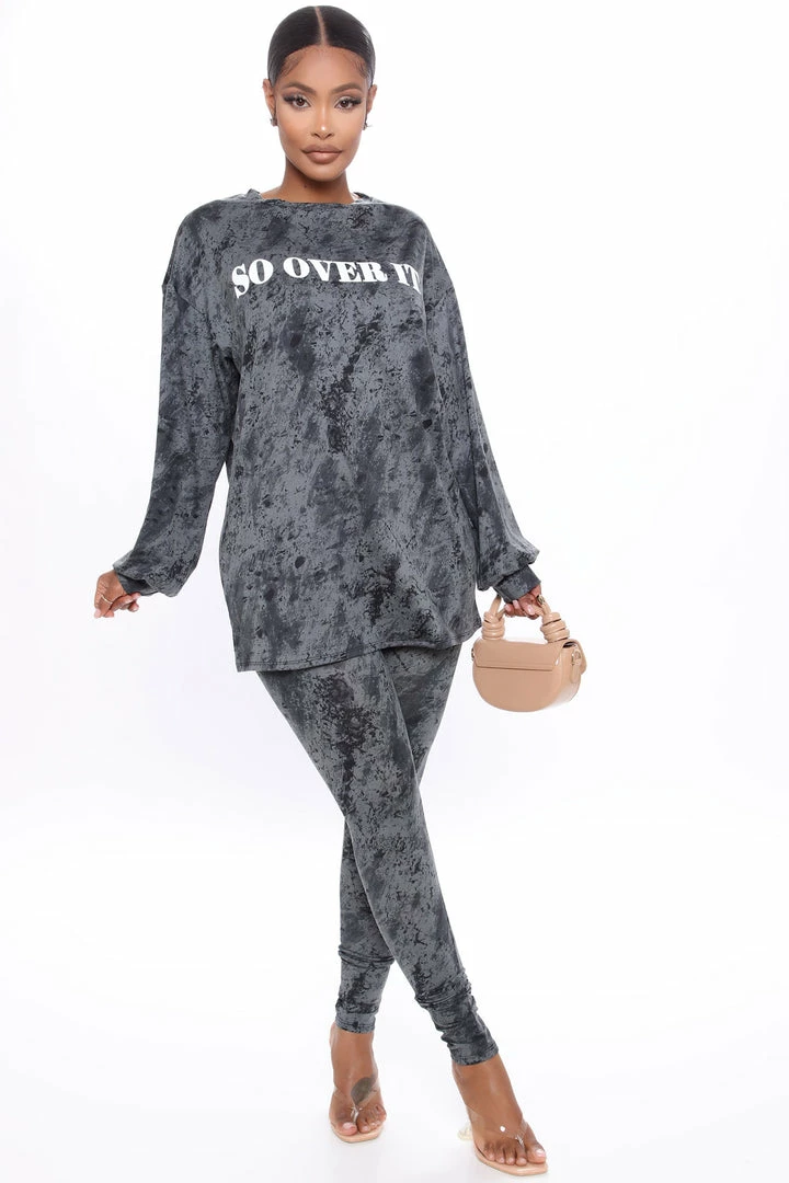 Fashion Nova Legging Sets Chillin Legging Set - Black