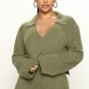 Fashion Nova Let's Get Cozy Pant Set - Olive