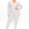 Fashion Nova Legging Sets Oh So Cozy Pant Set - Heather Grey