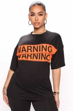 Fashion Nova You've Been Warned Legging Set - Black/Orange