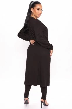 Fashion Nova Weekend Chic 3 Piece Legging Set - Black Legging Sets