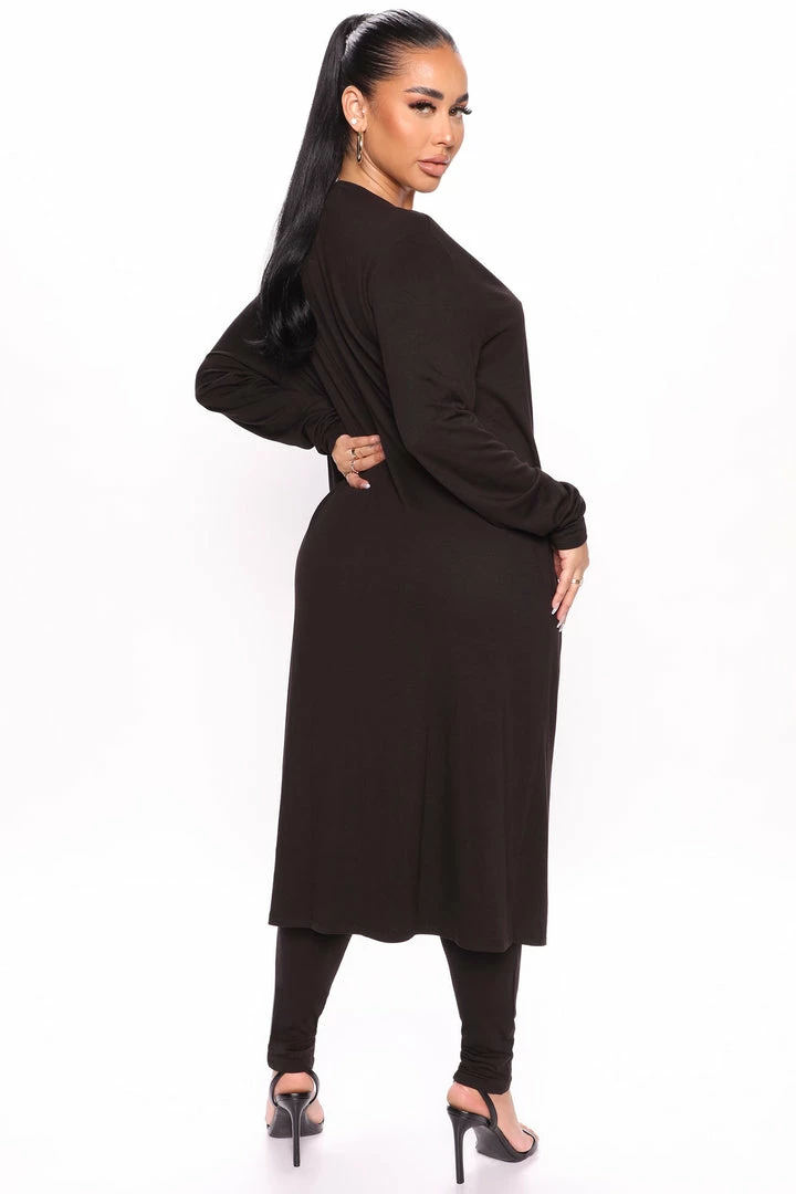 Fashion Nova Weekend Chic 3 Piece Legging Set - Black Legging Sets